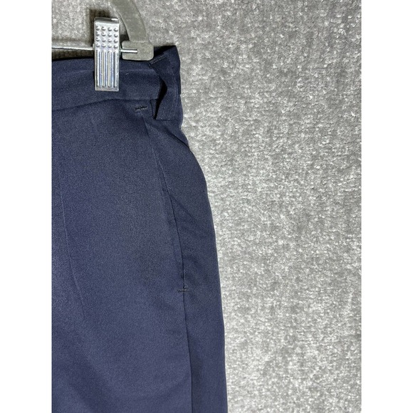 Haggar Cool 18 Chino Shorts Mens Size 36 Navy Blue Polyester Pockets Pleated - Picture 5 of 10